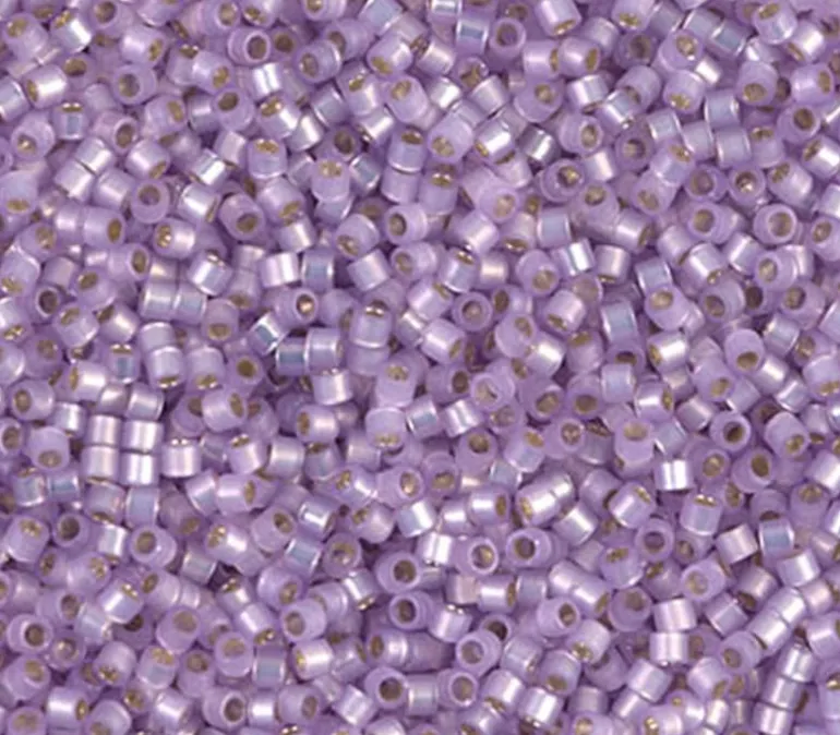 11/0 Miyuki Delica Seed Bead – Silver Lined Lavender Alabaster Dyed