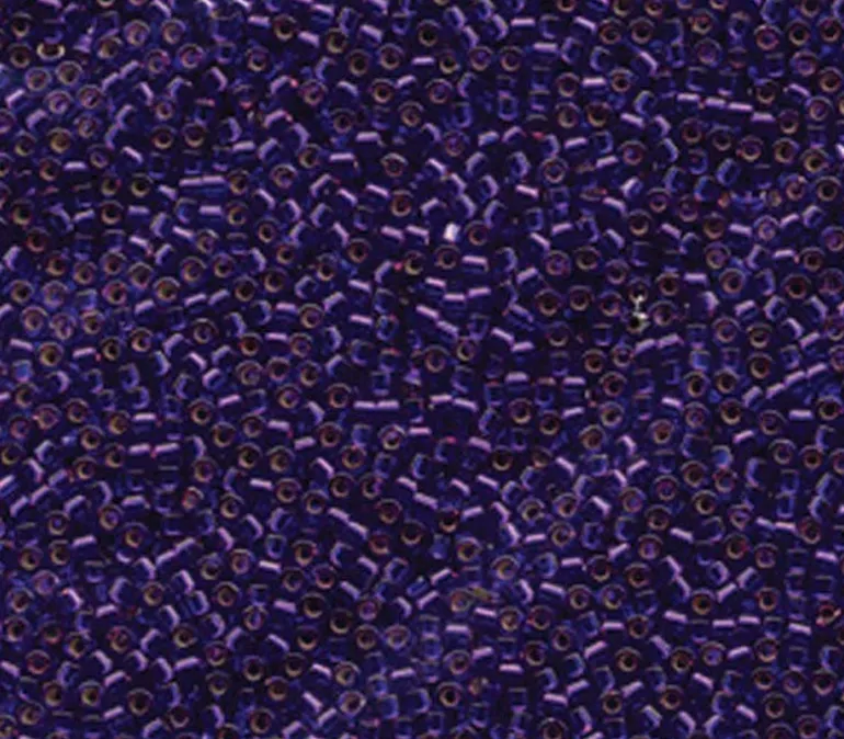 11/0 Miyuki Delica Seed Bead – Silver Lined Violet Dyed