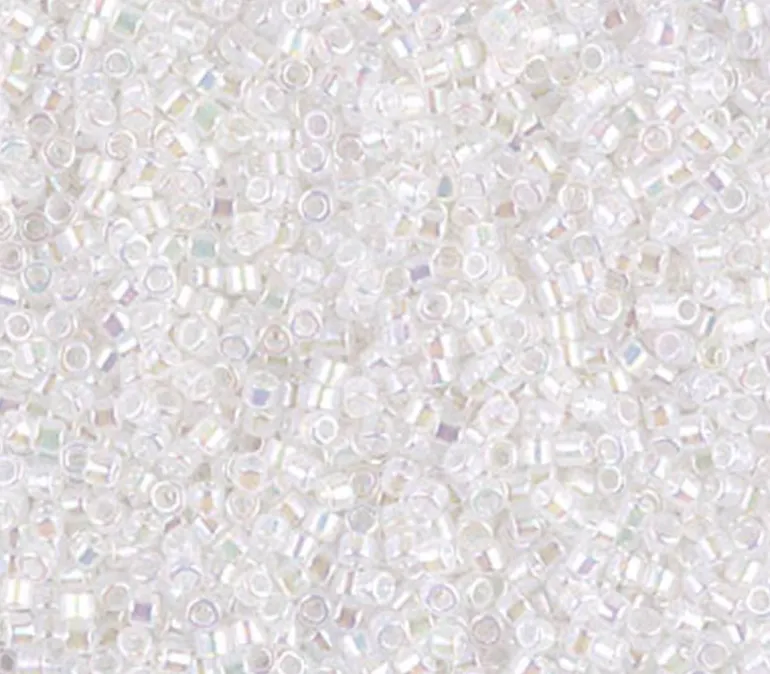 11/0 Miyuki Delica Seed Bead – White Opal AB