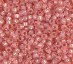 8/0  Miyuki Round Seed Bead – Dyed Salmon Silver Lined Alabaster