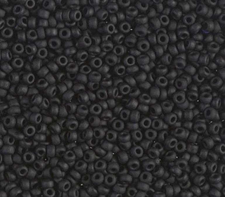 11/0 Miyuki Round Seed Bead – Matte Black