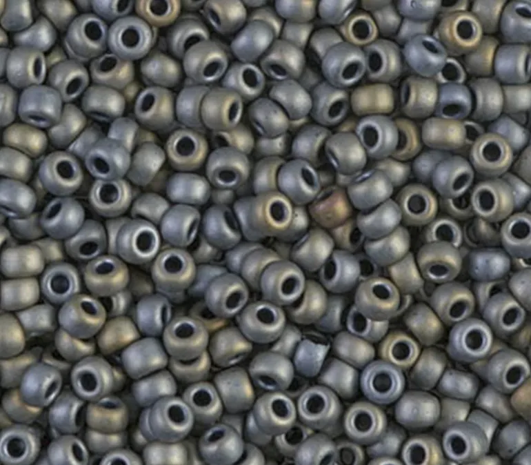 8/0 Miyuki Round Seed Bead – Matte Metallic Grey