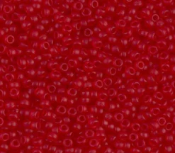 11/0  Miyuki Round Seed Bead – Matte Transparent Red