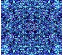 15/0  Miyuki Round Seed Bead – Mixed Blue Tones