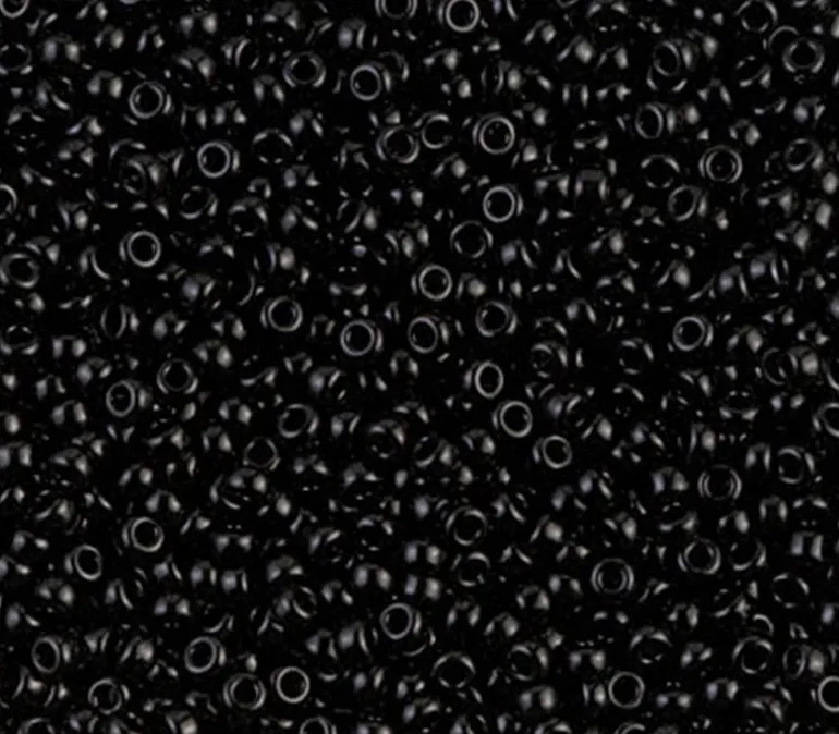 11/0 Miyuki Round Seed Bead – Opaque Black