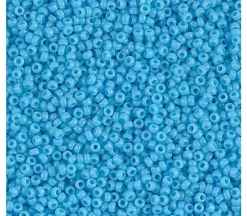 15/0  Miyuki Round Seed Bead – Opaque Turquoise Blue