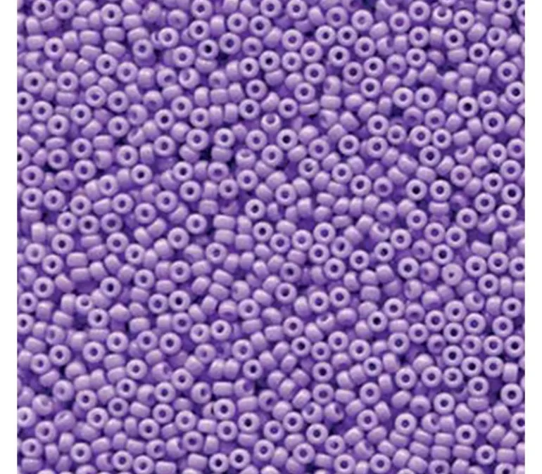 15/0 Miyuki Round Seed Bead – Opaque Dyed Pale Purple