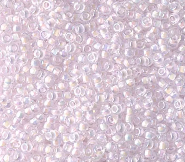 11/0 Miyuki Round Seed Bead – Pink Lined Crystal AB
