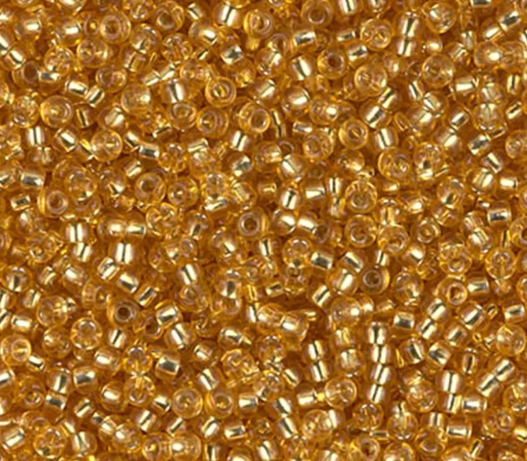 11/0 Miyuki Round Seed Bead – Silver Lined Dark Gold