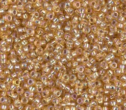 11/0 Miyuki Round Seed Bead – Silver Lined Gold AB