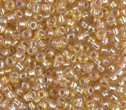 8/0 Miyuki Round Seed Bead – Silver Lined Gold AB