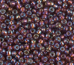 8/0  Miyuki Round Seed Bead Silver Dark Topaz AB