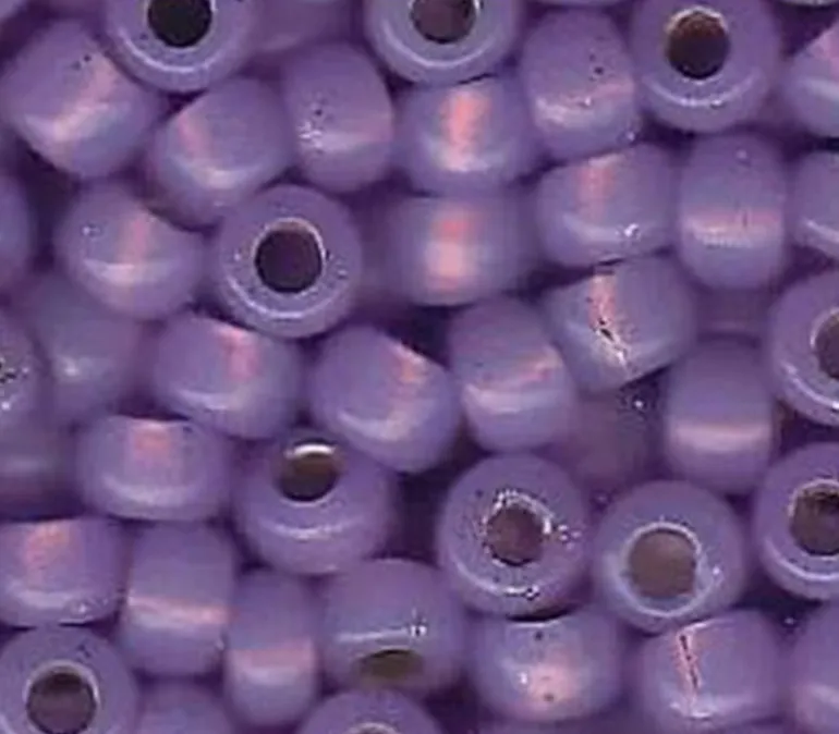 6/0 Miyuki Round Seed Bead – Silver Lined Dyed Lilac Alabaster