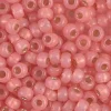 6/0  Miyuki Round Seed Bead – Silver Lined Salmon Alabaster