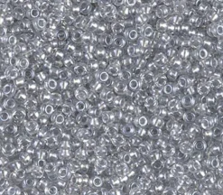 11/0 Miyuki Round Seed Bead – Sparkle Pewter Lined Crystal