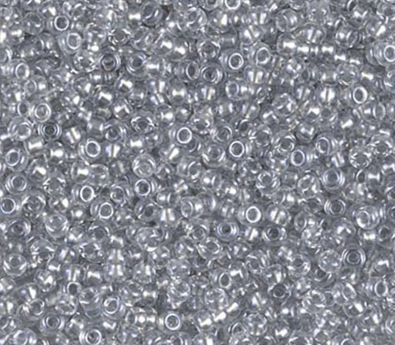 11/0 Miyuki Round Seed Bead – Sparkle Pewter Lined Crystal