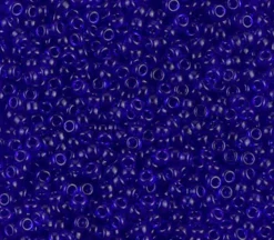 11/0 Miyuki Round Seed Bead – Transparent Cobalt