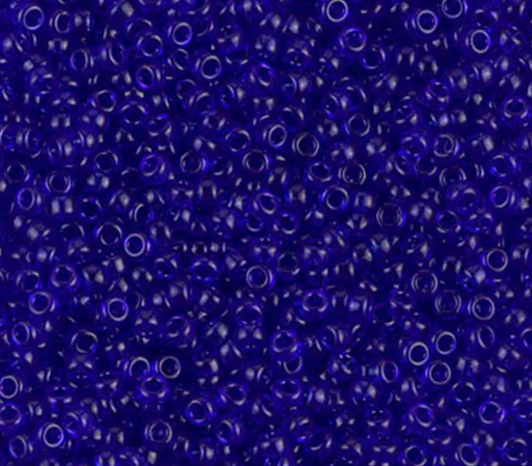 11/0 Miyuki Round Seed Bead – Transparent Cobalt