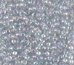 8/0 Miyuki Round Seed Bead – Transparent Light Blue Gold Luster