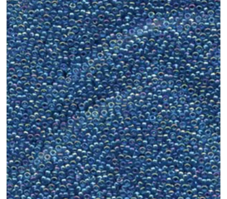 15/0 Miyuki Round Seed Bead – Transparent Capri Blue