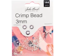 3mm Crimp Bead – Silver 144 pcs