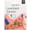 15mm Earwire Leverback – Gold 12pcs