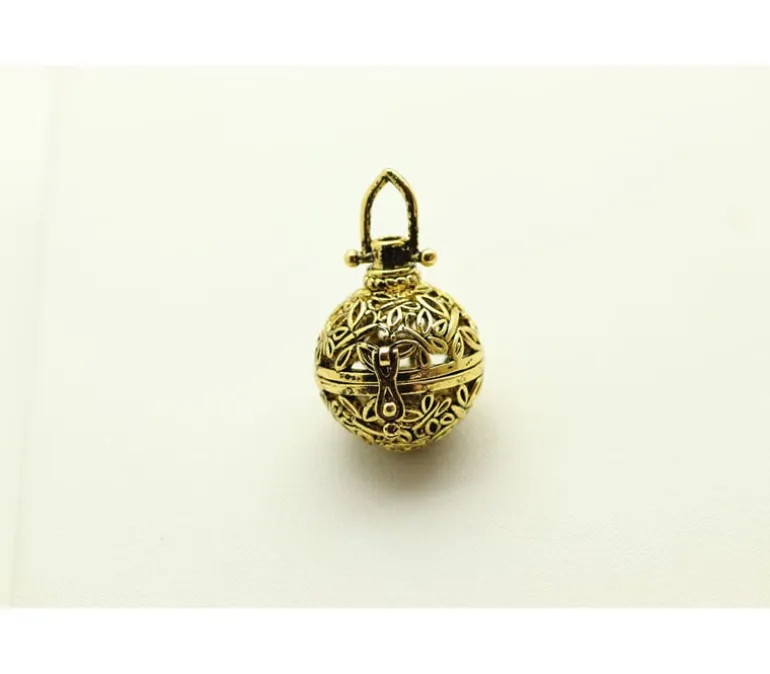 28mm Globe Filigree – Antique Gold Plated Metal Alloy
