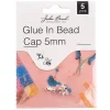 5mm Glue in Bead Cap – Gold 5pcs