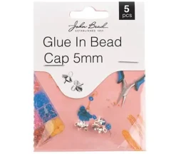 5mm Glue in Bead Cap – Gold 5pcs