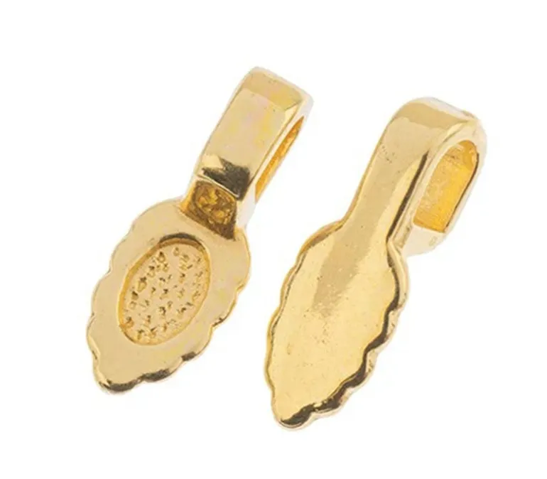 15mm Glue-On Bails – Gold 5 pcs