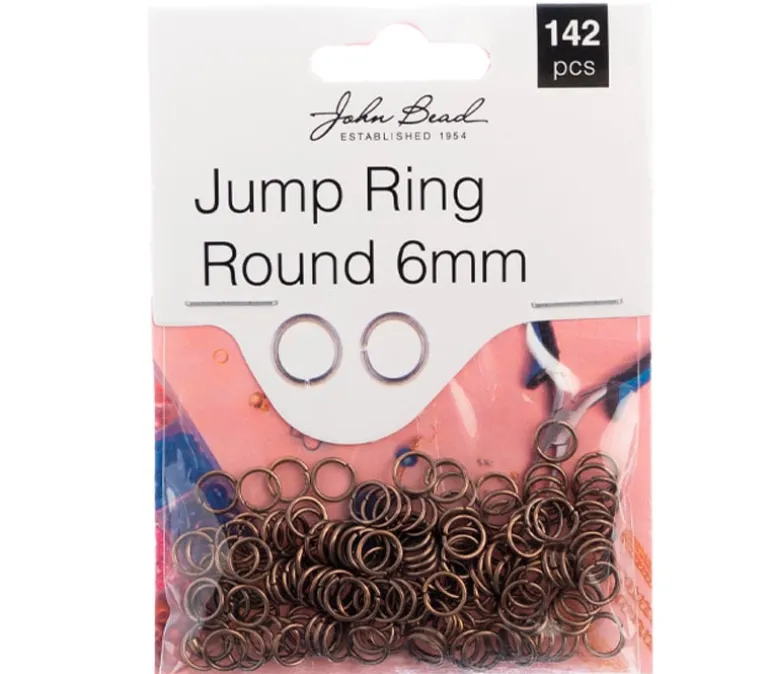 6mm Jump Ring Round – Antique Copper 142 pcs