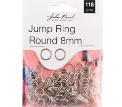 8mm Jump Ring Round – Antique Silver 118 pcs