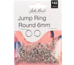 6mm Jump Ring Round – Antique Silver 142 pcs