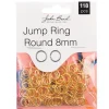 8mm Jump Ring Round – Gold 118 pcs