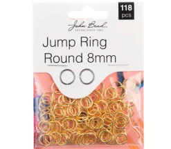 8mm Jump Ring Round – Gold 118 pcs