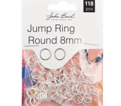 8mm Jump Ring Round – Silver 118 pcs