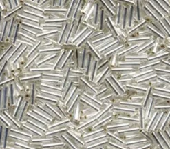 6mm Miyuki Bugle – Silver Lined Japanese Silver