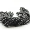 8mm Round Lava Beads – 16-inch Strand – Dyed Black