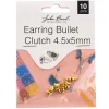 4.5mm x 5mm Earring Bullet Clutch – Gold 10 Pieces