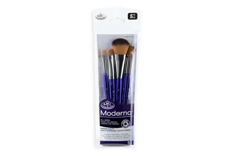 Moderna 77 Art Brushes – 5pc Angular Variety Set