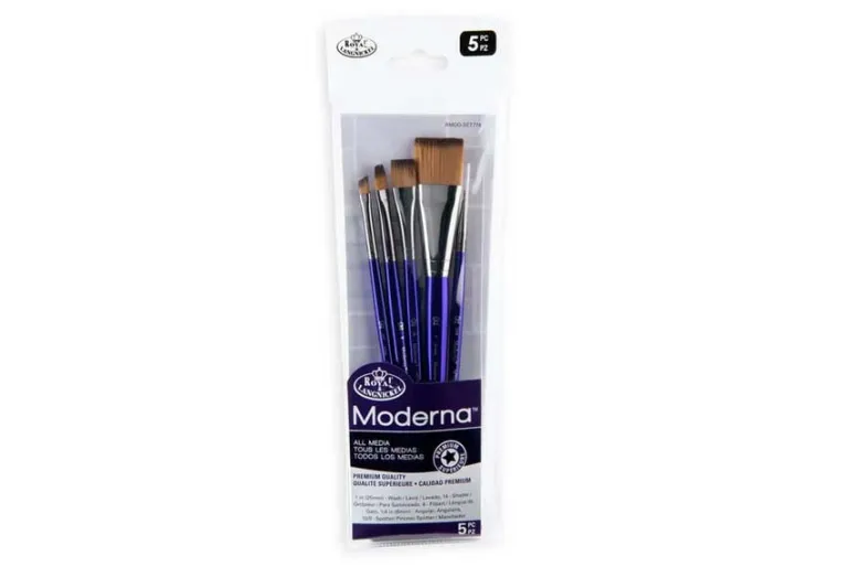 Moderna 77 Art Brushes – 5pc Angular Variety Set