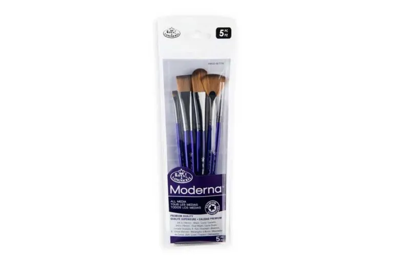 Moderna 77 Art Brushes – 5pc Angular Variety Set