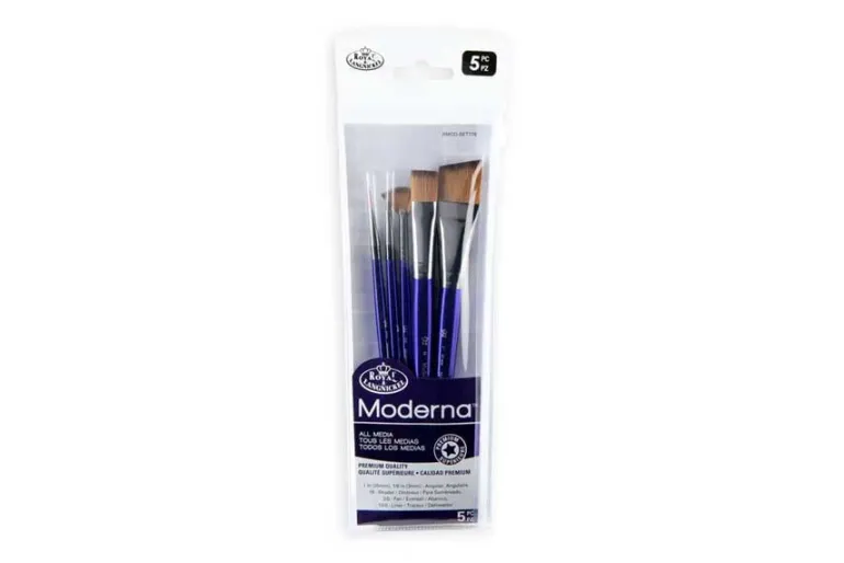 Moderna 77 Art Brushes – 5pc Angular Set