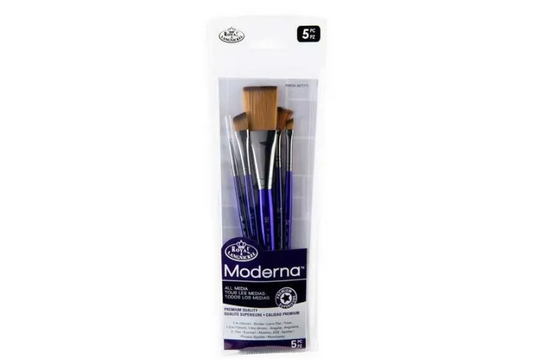 Moderna 77 Art Brushes – 5pc Oval Wash Variety Set