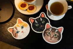 Modern Florals Coasters Diamond Painting Kit 4pc