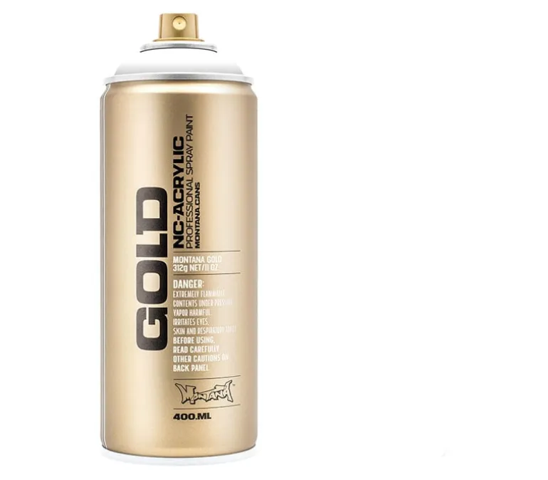 Montana Gold Acrylic Spray Paint White/Black/Gray/Brown and Metallics (view colors)