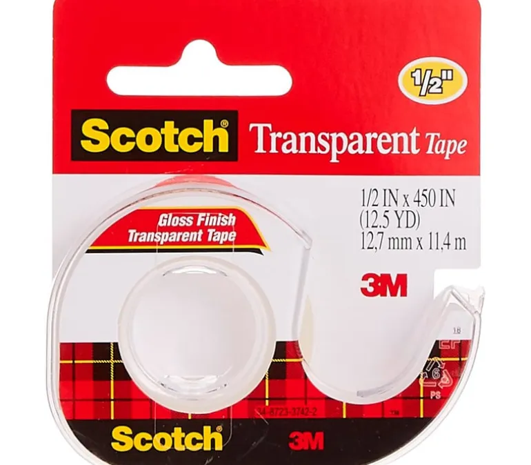 3M Scotch Transparent Tape – 1/2-inch