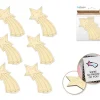 MultiCraft Laser Etched Wood Shapes – Shooting Star 6 Piece