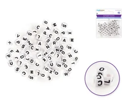 Multicraft Alpha Beads – 8mm Cube – Multi
