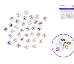 Multicraft Alpha Beads – 8mm Cube – Multi